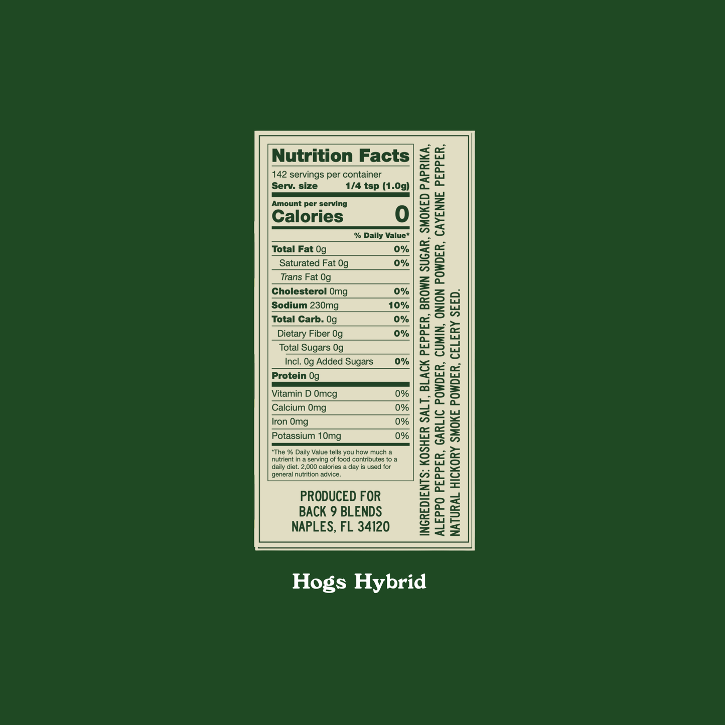 Hogs Hybrid Pork Seasoning